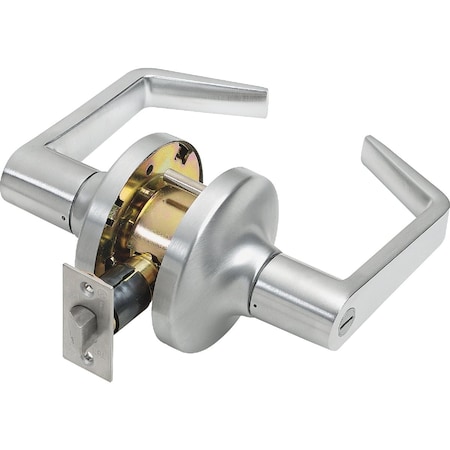 Tell Satin Chrome Privacy Door Lever CL100016