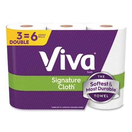 Viva Signature Cloth Perforated Roll Paper Towels, 1 Ply, 86 Sheets, 79 ft, White, 24 PK 56530