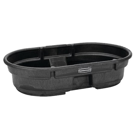 Rubbermaid Stock Tank, 50 gal Capacity, Plastic, Black FG424300BLA