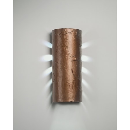 Luxury Lighting Masons Select 17 in Ceramic Backlit Slate Look Outdoor Wall Light, Rubbed Bronze Paint Finish, 2PK (2) SL512-ABr-ud-7