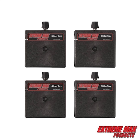 Extreme Max 3004.3156 Slider Trax Multi-Fit Slider Base - Straight, Pack of 4 3004.3156