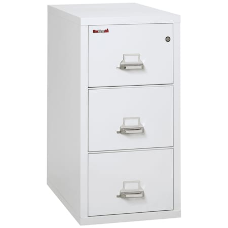 Fireking 3 Drawer, 1 Hr Fire & Impact Rated, Vertical, 31" depth Letter Arctic White 3-1831-CAW