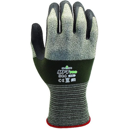 Showa GP Glove, Rubber, Rough, Palm, 2 Abrasion Level, 1 PR 344S-06