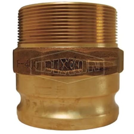 Dixon Boss-Lock Type F Cam and Groove Adapter, 6 in, Male Adapter x MNPT, Brass 600-F-BR