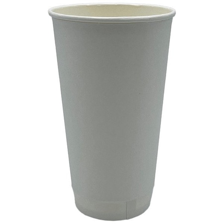 Zoro Select Disposable Hot Cup, 20 oz, White, PK500 EHCDW20-W