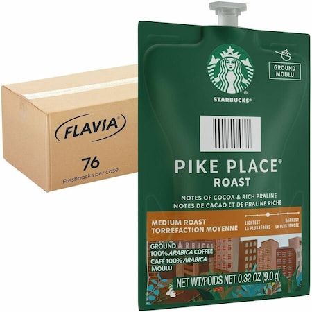 Flavia Coffee Flavia Pouches, Pike Place, Pouch, 0.32 oz, 76 PK 48103