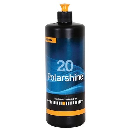 Mirka Abrasives Polarshine Polishing Compound, 1 Liter Bottle, White, Paste PC20-1L