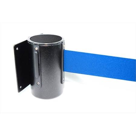 Captain Cold 8 ft. Dark Blue Belt Wall Mounted Belt Barriers - Black Finish CA2677485