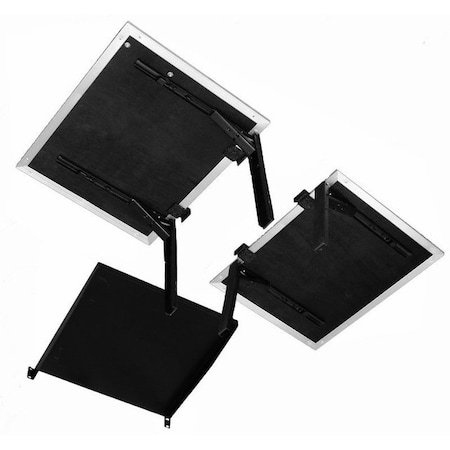 Deejay Led Two Side Wings For Most 6U Slant Racks and DJ Coffin Folding Stands Includes 1U-Space Steel Rack Sh TBHMW