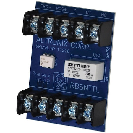 Altronix Sensitive Relay 12/24VDC 18Ma DPDT, Relay, - RBSNTTL