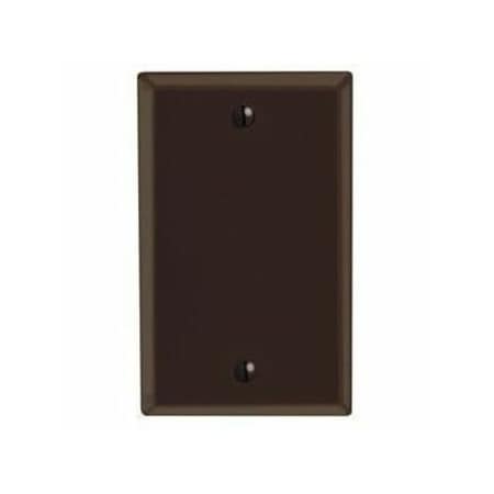 Leviton Blank Wallplate, Standard Size, Gang 1, Brown 85014