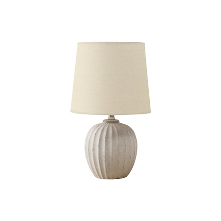 Monarch Specialties Lighting, 19"h, Table Lamp, Beige Resin, Beige Shade, Transitional I 9867