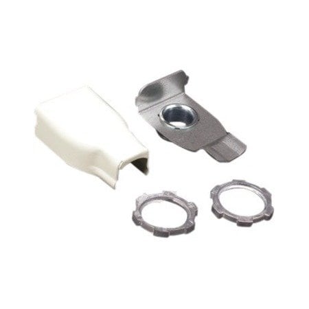 Wiremold Elbow Box Connector, Ivory, Steel V5783