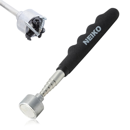 Neiko 30 in Magnetic Pickup Tool, 25 Lb Size, Non-Slip Grip Wand, 7 in Short Extra Strong Magnetic Stick 53425A