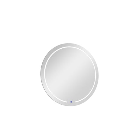 Homeroots 39" Clear Round Lighted Frameless Bathroom Vanity Mirror 719409