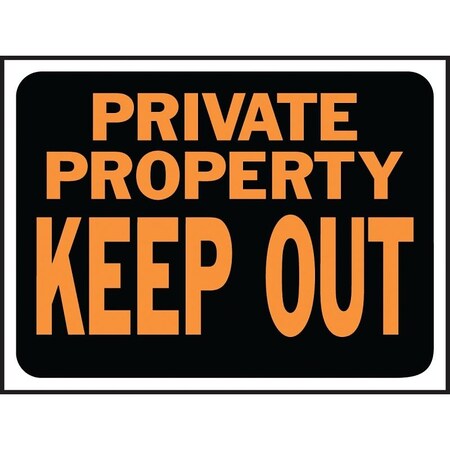 Hy-Ko Sign Private Property Plastic, 3016 3016