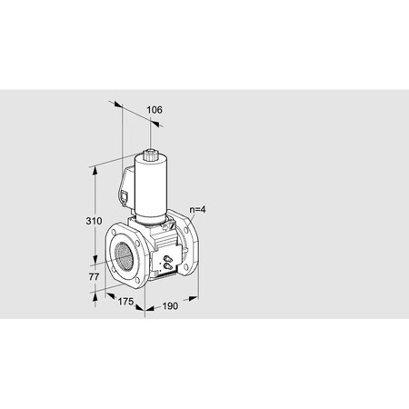 Honeywell Kromschroder Solenoid Valve for Gas, 2-1/2" ANSI Flange, VAS6T65A0, Class A KS88203064