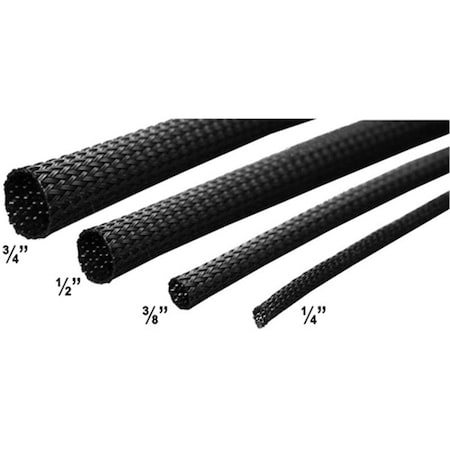 Xscorp 100 ft. Spool of .38 in. Black Expandable Sleeving Tube ET381BK