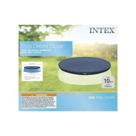 Intex Recreation Pool Cover 12in H X 10 ft. W X 10 ft. L Blue 28021E