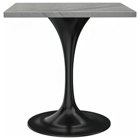 Leisuremod Square 27.56 in W, 29.35 in L, Resin/Stainless Steel, White VT20BL-S27WMR