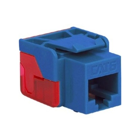 Icc Cat6 RJ45 Keystone Jack, Blue IC1078L6BL