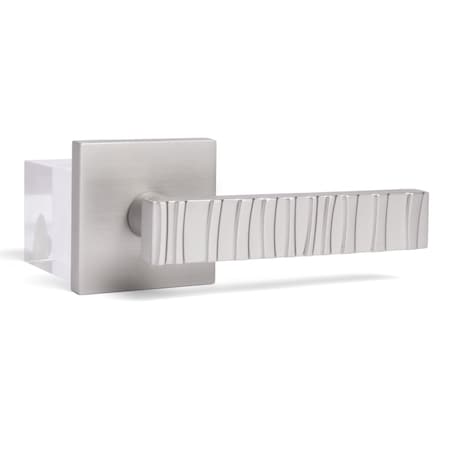 Mcbowery Groove Satin Nickel Double Dummy Modern Door Lever MB-1104DMSN