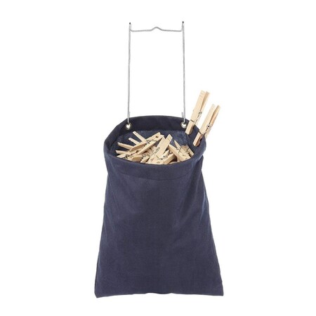 Gourmetgalley 11 x 6 x 13 in. Hanging Clothespin Bag, Navy GO910521
