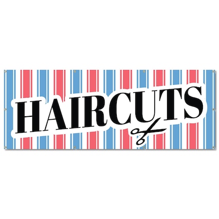 Signmission Haircuts, 36 Inch, Banner B-96-30385