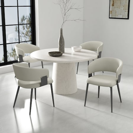 Manhattan Comfort Luce Dining Chair in Oatmeal, 4PK 4-DC097-OT