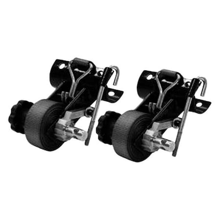 Backseat Tube Mount Ratchet Tie-Down Pipe Mount, Black - Set of 2 BA1841870