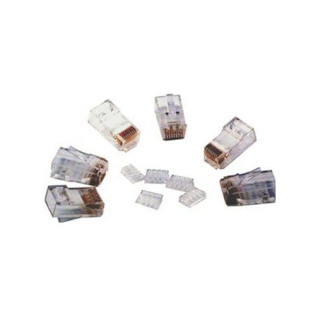 Micro Connectors Cat 5e 24AWG RJ 45 Modular Plug, Clear, 50PK C20-088L5-50