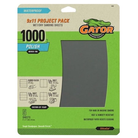 Gator PAPER SAND W/P 1000GRIT 9X11IN 4046