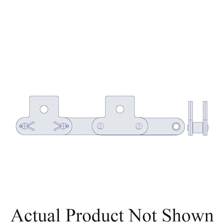 Hkk Chain HKK Double Pitch Riv Standard Conveyor w/SK-1 Att Every 2nd P on Pin Link, 1P, .312 Dia x 5/16 W DC040RSK1E2P