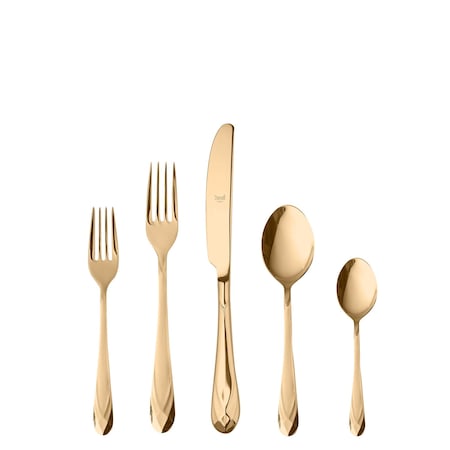 Mepra Diamante Flatware Set - 5 Pcs. - Gold 100922005O