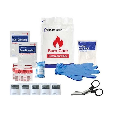 First Aid Only Burn Care Treatment Pack, Plastic Bag, 41 Components, 50 People Served 91167