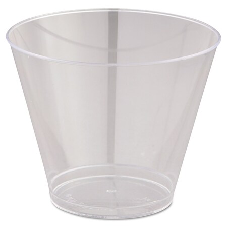 Wna Comet Smooth Wall Tumblers, Squat, 9 oz, Plastic, Clear, 25/Pack, 20 Packs/Carton, 20PK T9S
