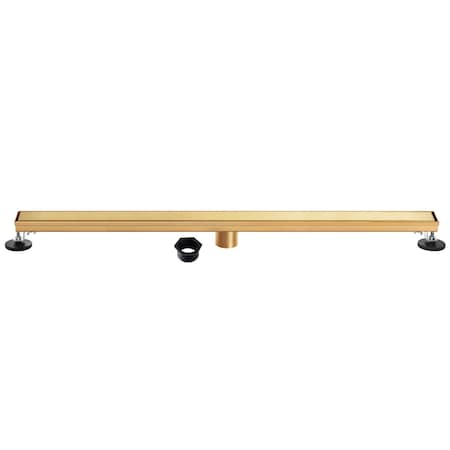 Kingston Brass 60-Inch Stainless Steel Linear Shower Drain with Reversible Tile Insert and Flat Grate BSF6027
