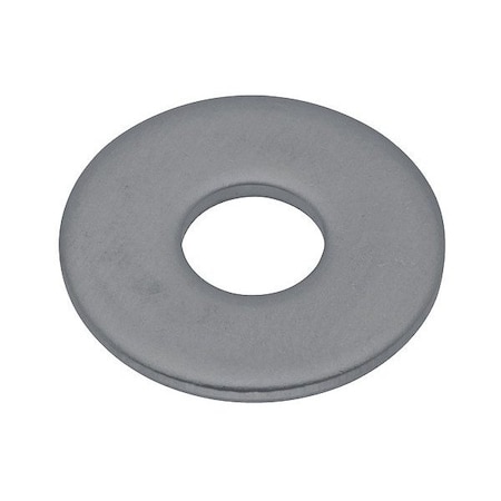 Zoro Select Flat Washer, For Screw Size #10 , PVC Not Applicable Finish, 25 PK WASB#10RPVC
