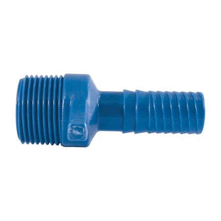 Swivel 0.5 in. Insert x 0.75 in. Dia. Insert Polypropylene Male Adapter, Blue SW2737632