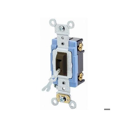 Leviton Toggle Locking SP 15A Ind Gr Brown 1201-2L