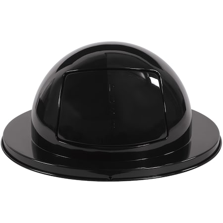Brute Rubbermaid Steel Dome Lid - 55 Gallon, Black RUB355SDBL