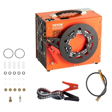 Vevor PCP Air Compressor 4500PSI/30Mpa Built-in Converter DC12V/AC120V Auto-Stop SS-PAC03A