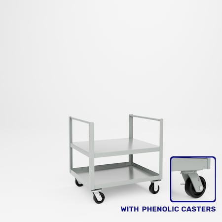 Pucel Double End Push Handle Truck, 30 in W x 36 in H x 36 in D, Red 30-TRE-36P