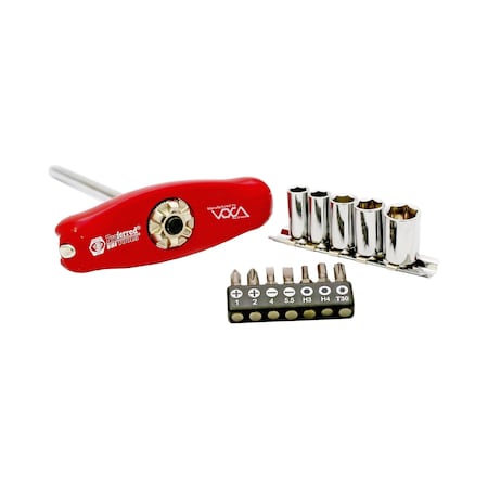 Proferred Tiny Bone 5 in 1 Ratchet Handle, 1/4" Drive (72 Teeth) S39001