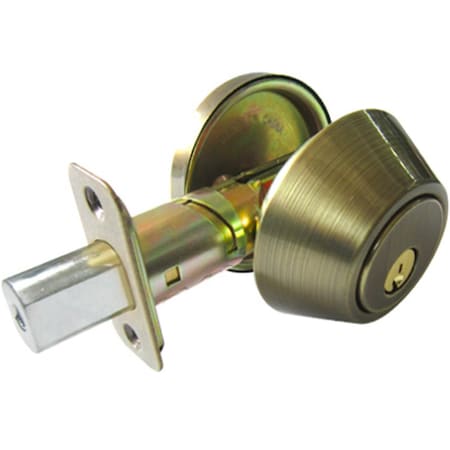 Taiwan Fu Hsing Industrial TruGuard Single Cylinder Deadbolt, Antique Brass 222016