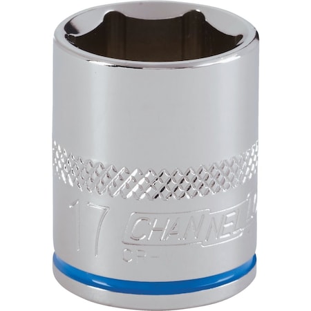 Channellock 3/8'' Drive 17 mm 6-Point Shallow Metric Socket 302725
