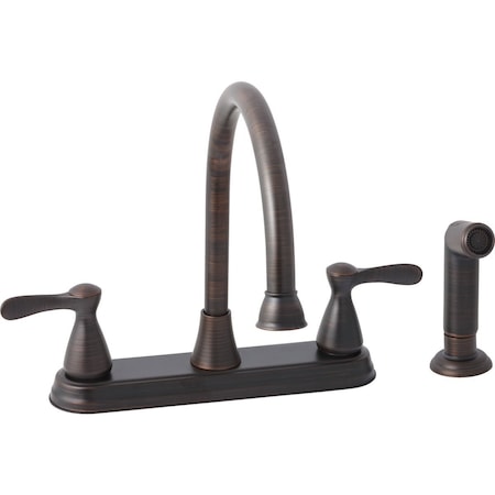 Home Impressions 2-Handle Traditional Lever Kitchen Faucet with Side Spray Oil-Rubbed Bronze F8FA0061RW-JPA1