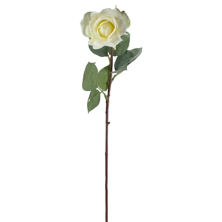 Allstate 27 in. Long Stem Rose Artificial Floral Craft Pick Flowers, Cream White 32606513