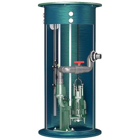 Zoeller GrinderPumpSystem, 20ft, 2hp, 230VAC 922-0069