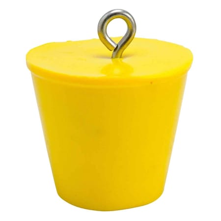 Brady Drain Plug, 6in. , Yellow, Vinyl PLUG6
